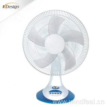 5 blade white quiet oscillating table fans